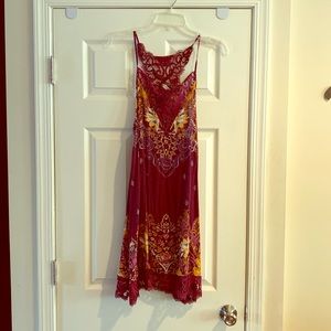 Free People Intimately maroon lace dress